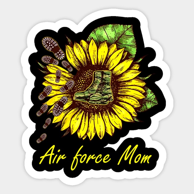 Sunflower Air Force Mom Sticker by gotravele store